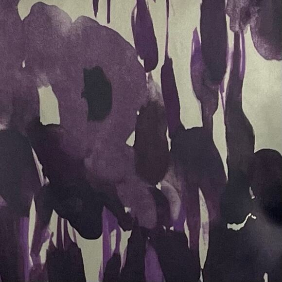 Vera Wang Purple Watercolor Print Event Glam Feminine Long Jacket NWOT Size M - Picture 7 of 12